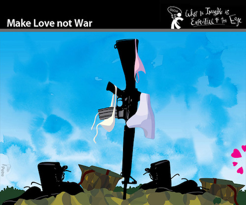 Cartoon: Make Love not War (medium) by PETRE tagged lovenotwar,love,war