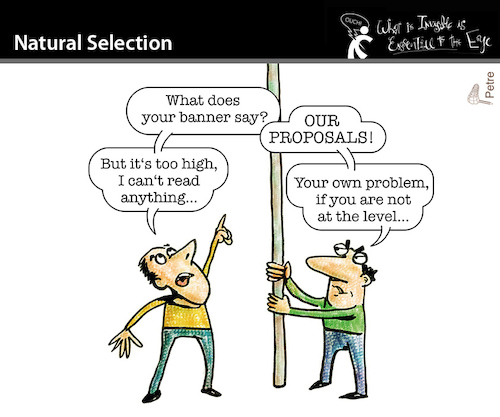 Cartoon: Natural Selection (medium) by PETRE tagged political,politisch,proposals,anregungen