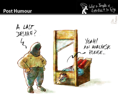 Cartoon: Post Humour (medium) by PETRE tagged pain,head,death
