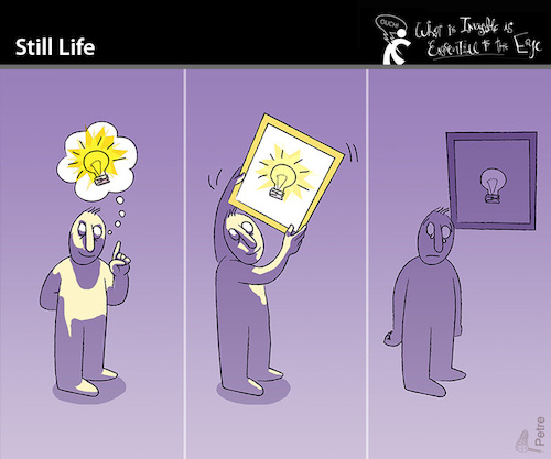 Cartoon: Still Life (medium) by PETRE tagged stilllife,light,thoughts,stillleben,gedanken,licht