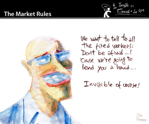 Cartoon: The Market Rules (medium) by PETRE tagged smith,adam,hand,invisible