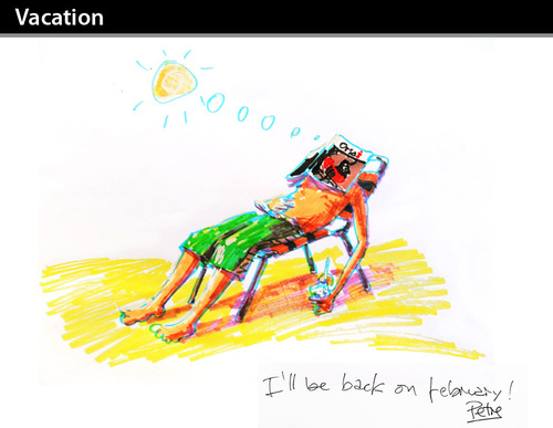 Cartoon: Vacation (medium) by PETRE tagged holyday,sun,sand,vacation