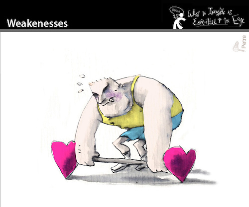 Cartoon: Weaknesses (medium) by PETRE tagged love,weakness,faiblesse