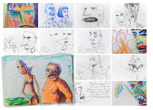 Cartoon: November sketches (medium) by PETRE tagged drawings,colour,sketches,people