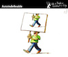 Cartoon: Autoindefinable (small) by PETRE tagged political banner demonstrator