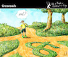 Cartoon: CROSSROADS (small) by PETRE tagged crossroads,kreuzung,weggabelung,roads,strecken