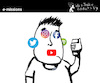 Cartoon: e-MISSIONS (small) by PETRE tagged socialnets,facebook,youtube,tweeter,web,instagram