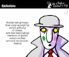 Cartoon: EXCLUSIONS (small) by PETRE tagged exclusions,ideology,groups
