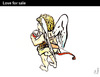 Cartoon: Love for Sale (small) by PETRE tagged love,cupid,money
