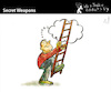 Cartoon: Secret Weapons (small) by PETRE tagged thoughts,gedanken,treppe,ladder