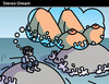 Cartoon: Stereo Dream (small) by PETRE tagged dreams fantasy naked woman island