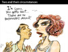 Cartoon: TWO AND THEIR CIRCUMSTANCE (small) by PETRE tagged paparazzi cameras photographer couples