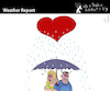Cartoon: Weather Report (small) by PETRE tagged love liebe regenschirm umbrella regen rain