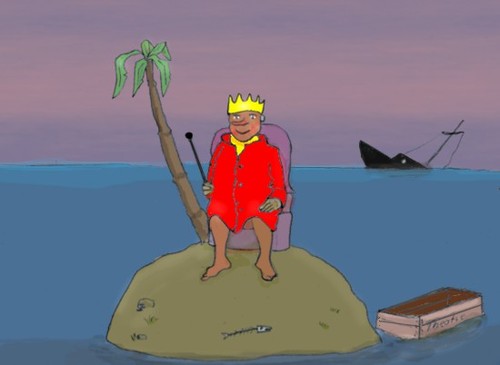 Cartoon: Kungen (medium) by Hezz tagged king,happy,idiot