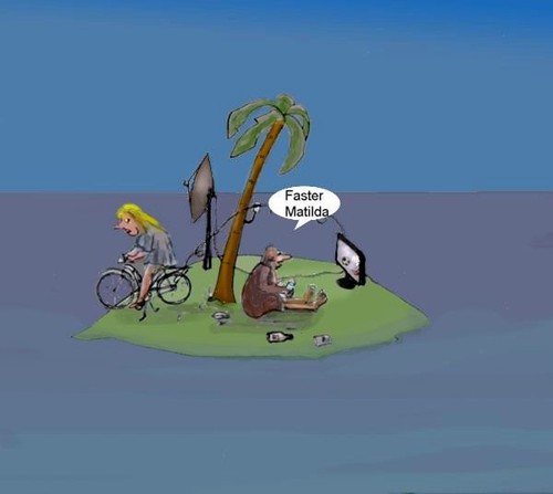 Cartoon: World cup on Desert Island (medium) by Hezz tagged island,football