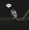 Cartoon: Moonlanding (small) by Hezz tagged moonlanding,surprise