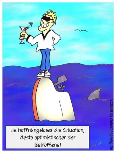 Cartoon: Optimist (medium) by cvhmedia tagged optimisten,untergang,krise