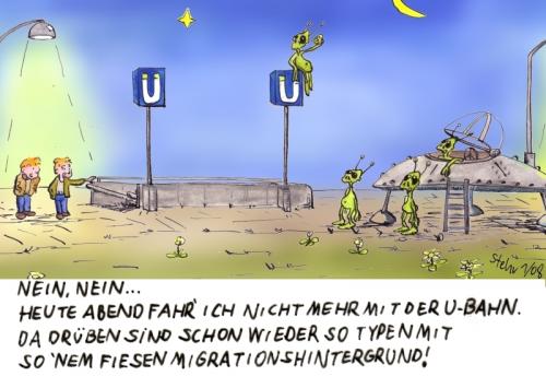 Cartoon: Migrationshintergrund (medium) by Matthias Stehr tagged wahlkampf,2008,koch,hessen,migrationshintergrund
