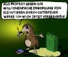 Cartoon: Protest! (small) by Matthias Stehr tagged ostern,protest,