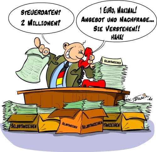 Cartoon: Angebot und Nachfrage (medium) by Trumix tagged freie,marktwirtschaft,geld,lichtenstein,schweiz,steuerbetrug,steuerfahndung,steuerhinterziehung,trummix