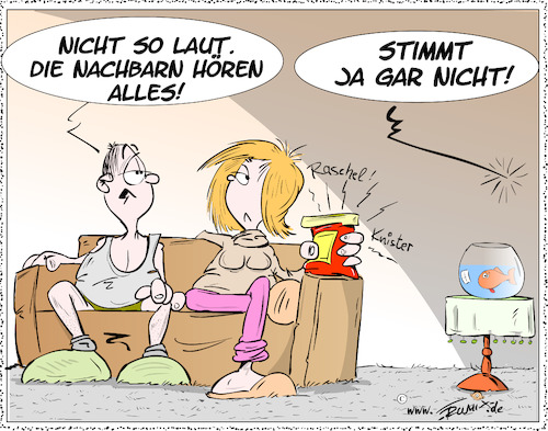 Cartoon: Hellhoeriger Altbau (medium) by Trumix tagged altbau,hellhoerig,waende,nachbar,stoerenfrieden,wohnen,altbau,hellhoerig,waende,nachbar,stoerenfrieden,wohnen