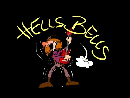 Cartoon: Hells Bells (medium) by Trumix tagged gitarre,music,rock,hardrock,trummix,dc,ac
