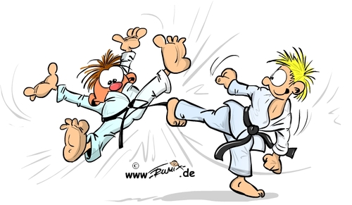 Cartoon: Kleine Kampfszene (medium) by Trumix tagged kleine,kampfszene,karate,konfliktregelung,mediator,mediation,trummix