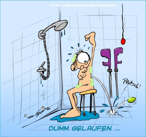 Cartoon: Neues aus der Klinik II (medium) by Trumix tagged krücken,hüfte,reha,kosten,krankenhaus,zuzahlung,klinik