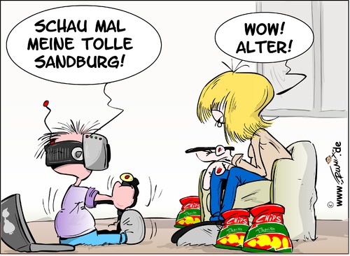 Cartoon: Neulich im Kinderzimmer ... (medium) by Trumix tagged 3dbrille,gamescom,games,spieleconsole,interaktive,spiele,pc,computer,3dbrille,gamescom,games,spieleconsole,interaktive,spiele,pc,computer,desinteresse,spielen,mutter,kind