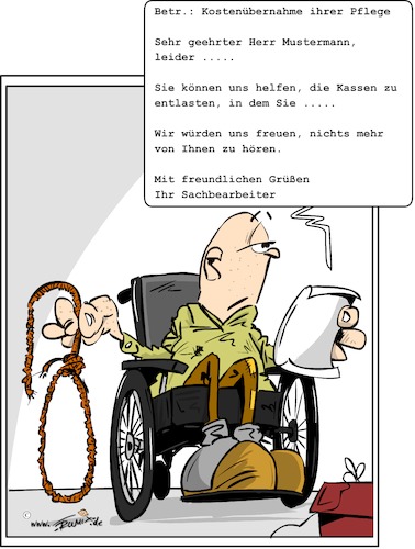 Cartoon: Pflegekasse am Ende (medium) by Trumix tagged spahn,krankenkassen,pflege,kostenexplosion,versicherung,pflegekassen,krankenkassen,pflege,kostenexplosion