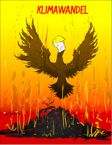 Cartoon: Trump Klimawandel (medium) by Trumix tagged klimawandel,trump,phoenix,wiederwahl,wahlkampf,usa,klimawandel,trump,phoenix,wiederwahl,wahlkampf,usa