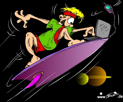 Cartoon: XtremeSurfer sind immer bereit (medium) by Trumix tagged kommunikation,technik,wirtschaft,gesellschaft,surfen,wlan,umts,blackberry,extreme,sports,xtreme,surfer,telefon,handy,telefonieren,mobiltelefon