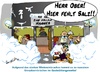 Cartoon: Krisen über Krisen (small) by Trumix tagged krise,salz,salzkrise,wintereibruch,streusalz,knappheit,trummix