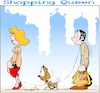 Cartoon: Shopping queen (small) by Trumix tagged shopping queen einkaufen konsum geld einkaufsmeile beziehung hund ehe ehepaar