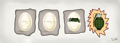 Cartoon: Special birth (medium) by gartoon tagged special,granate,life,birth,egg