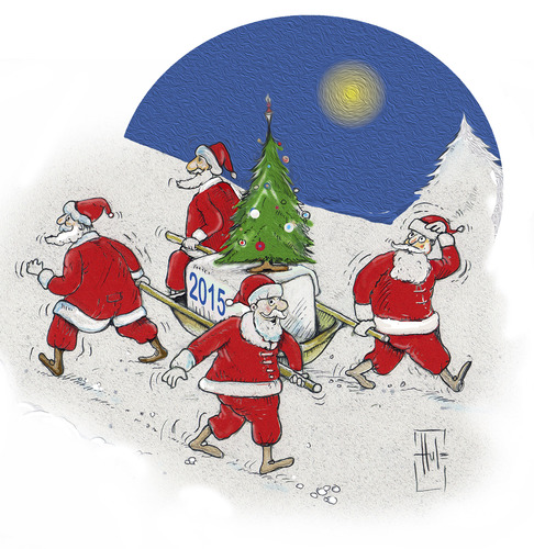 Cartoon: New Year (medium) by Hule tagged holidays