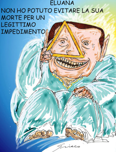 Cartoon: ELUANA (medium) by Grieco tagged eluana,grieco,berlusconi,morte,anniversario