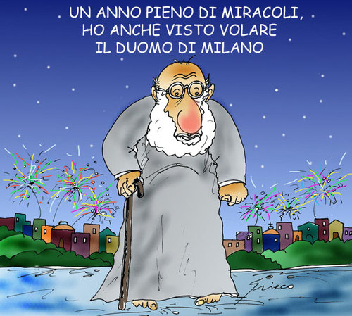 Cartoon: MIRACOLO A MILANO (medium) by Grieco tagged grieco,2010,miracoli