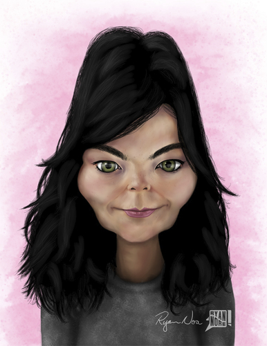Cartoon: Björk (medium) by RyanNore tagged björk,artist,artwork,digital,art,painting,wacom,photoshop,mypaint,gimp,caricature,protrait