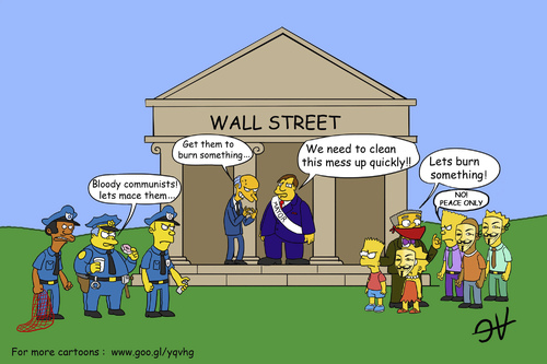 Cartoon: BE CAREFUL (medium) by victorh tagged occupy,wallstreet,occupywallstreet,occupywallst