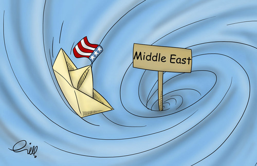 Cartoon: USA in middle east (medium) by shoorabad tagged usa,middleeast,politic