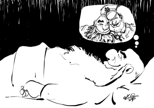 Cartoon: Midsummer Nights Dream (medium) by mabdo tagged radical,islamist,dream,military,support,elections,arabic,spring