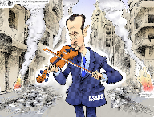 Cartoon: Bashar al-Assad (medium) by Amir Taqi tagged bashar