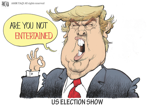 Cartoon: US election (medium) by Amir Taqi tagged donald,trump