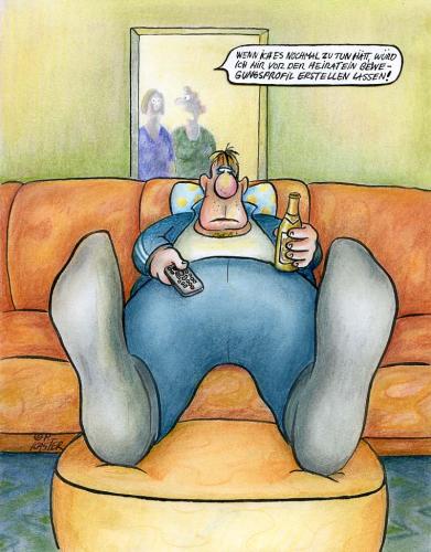 Cartoon: Bewegungsprovil (medium) by Petra Kaster tagged überwachungskamera,beziehungskonflikt,personenkontrolle,paartherapie,konfliktberatung,eheberatung,überwachung,partnerschaft,bewegungsprovil,bnd