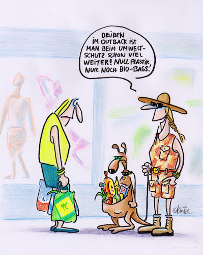 Cartoon: outback (medium) by Petra Kaster tagged putback,plastik,ökologie,reisen,auslandreisen,nachhaltigkeit,känguruhs,konsum,kaufen,verpackung,verpakungsmüll,mull,müllentsorgung,lebensstil,ernährung,ferien,urlaub,putback,plastik,ökologie,reisen,auslandreisen,nachhaltigkeit,känguruhs,konsum,kaufen,verpackung,verpakungsmüll,mull,müllentsorgung,lebensstil,ernährung,ferien,urlaub