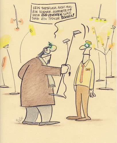 Cartoon: rauschlampen (medium) by Petra Kaster tagged senioren,beleuchtung,energie,energiewende,drogen,68er,technologie,energiesparlampen,lsd,led,senioren,beleuchtung,energie,energiewende,drogen,68er,technologie,energiesparlampen,lsd,led