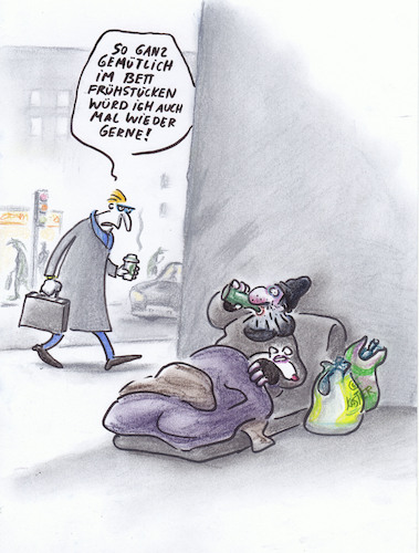 Cartoon: strassenfrühstück (medium) by Petra Kaster tagged armut,sozialeschere,obdachlos,autos,bettler,notlage,einkommen,gehalt,sozialhilfe,arbeitslosigkeit,sozialleistungen,angestellte,sozialpolitik,jobs,arbeitsplätze,star,armut,sozialeschere,obdachlos,autos,bettler,notlage,einkommen,gehalt,sozialhilfe,arbeitslosigkeit,sozialleistungen,angestellte,sozialpolitik,jobs,arbeitsplätze,star