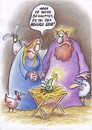 Cartoon: außerirdisch (small) by Petra Kaster tagged weihnachten,science,fiction,maria,josef,glauben,außerirdische,befruchtung