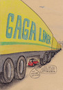 Cartoon: gigaliner (small) by Petra Kaster tagged verkehr,lastwagen,infrastruktur,automobilindustrie,autobahnen,transport,handel,ökologie,umwelt